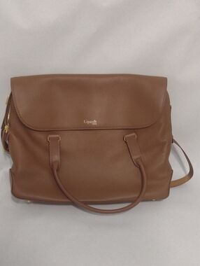 Lipault Brown Leather Satchel (J1024)